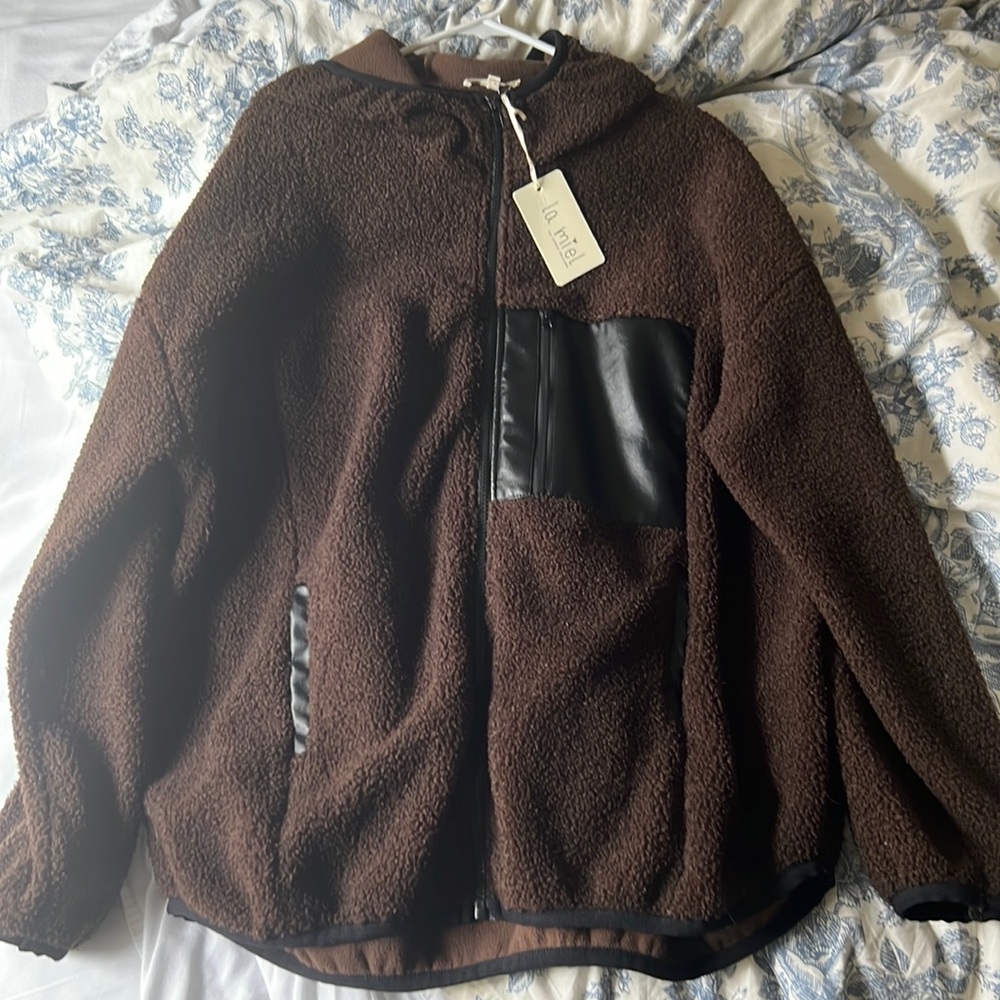 Grey bandit fleece jacket
